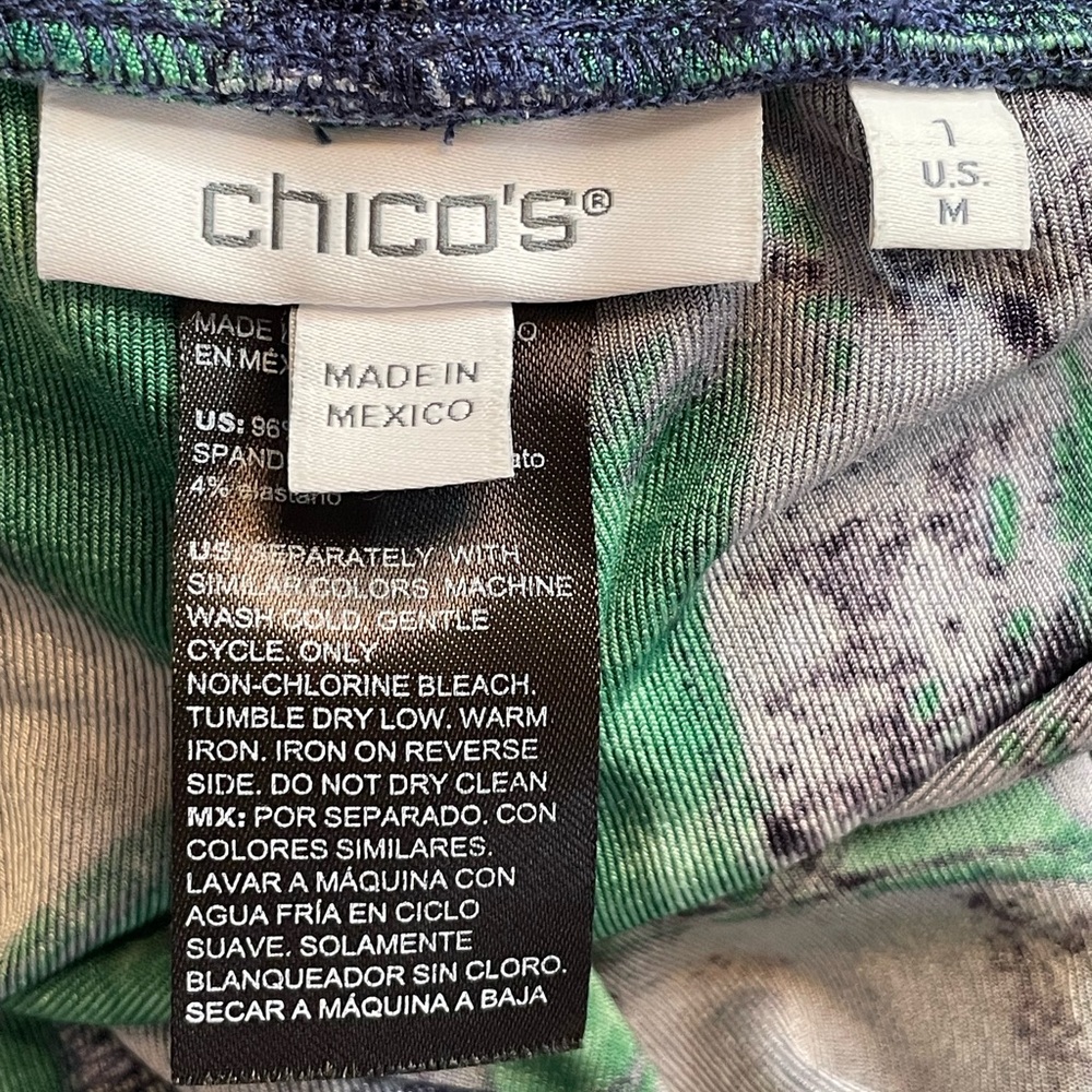 Chico’s Green and Blue Artsy Women’s Pants - Picture 3 of 9